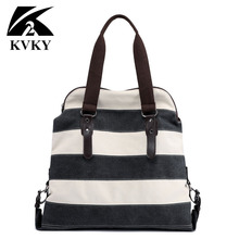 Large canvas bag woman stripe canvas handbag ladies tote shoulder bag female crossbody bag women messenger bags bolsos mujer 2024 - buy cheap