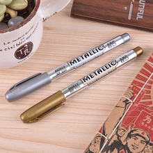 1,5 мм DIY металлический водонепроницаемый маркер с перманентной краской ручки золотой и серебряный маркер авторучки для рисования школьные принадлежности 2024 - купить недорого