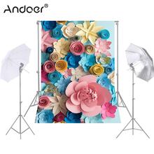 Andoer-Fondo de fotografía con diseño de flores, telón de fondo colorido de 1,5x2,1 m/5x7 pies, accesorios de fotografía 2024 - compra barato