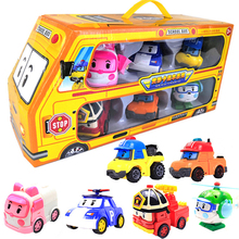 Оригинальная коробка Robocar Poli, 6 шт./компл., корейские детские игрушки, робот-трансформер, аниме, фигурка, игрушки для детей, Playmobil Juguetes 2024 - купить недорого