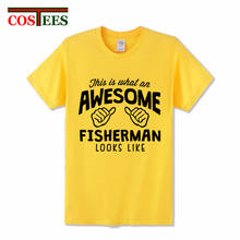 WHAT AN AWESOME FISHERMAN LOOKS LIKE T-SHIRT Fishinger Funny Brand Designer Birthday Gift Fashion Trasher Printing T Shirt homme 2024 - buy cheap