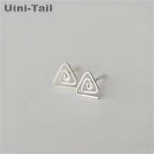 Uini-Tail hot new 925 sterling silver sweet simple triangle spiral earrings fashion tide flow high quality hypoallergenic 2024 - buy cheap