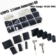 420pcs Wire Cable Jumper Pin Header Connector Housing Kit Male Crimp Pins+Female Pin Connectors Pitch 2.54mm Terminals 2024 - buy cheap