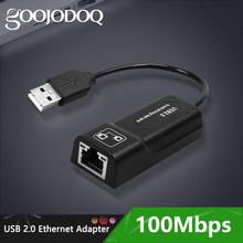 Goojodoq adaptador ethernet usb, placa de rede 2.0 para rj45 lan para win7/win8/win10 laptop usb 2024 - compre barato