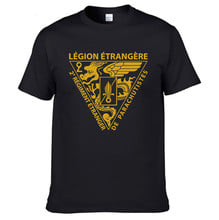 Camiseta de las Fuerzas Especiales de la Legión Exterior francesa para hombre, camiseta del Ejército de la guerra mundial, Camisetas de algodón 2024 - compra barato