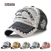 Jamony-gorra de béisbol con visera para hombre y mujer, gorro de béisbol con visera, Parche de algodón, desgastado, Unisex, 2018 2024 - compra barato