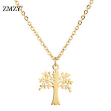 ZMZY Stainless Steel Necklace Chokers Necklaces For Women Tree of Life Gold/Silver Color Pendant Necklace Boho Jewelry Femme 2024 - buy cheap