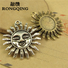 RONGQING 30MM 40pcs/lot sun Pendants Necklaces Handmade Fashion Jewelry Charms DIY 2024 - buy cheap