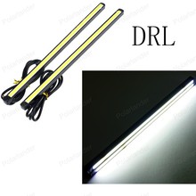 1 par de luzes diurnas para carro, led drl 12v cob, retrofit de 20cm, lâmpadas de neblina automotiva, fonte de luz, imperdível 2024 - compre barato