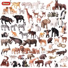 Oenux Realistic Wild Animals Action Figures Toys Animal Zoo Lions Tigers Bear Panda Solid PVC Model Figurines Toy For Kids Gift 2024 - buy cheap