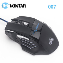 VONTAR-ratón profesional de 5500 DPI por cable, 7 botones, ratón óptico USB con LED, para Pro Gamer, ordenador PC, mejor que X7 2024 - compra barato