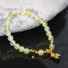 Contas redondas de pedra natural 6mm, pulseiras de calcedônia multicolor de uva agat para mulheres, joias de alta qualidade polegadas b2016 2024 - compre barato