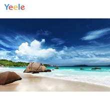 Yeele Blue Sky Clouds Island Stone Sea Beach Summer Photography Backgrounds Customized Photographic Backdrops for Photo Studio 2024 - buy cheap