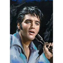 Full Square Round Stone Drill  5D DIY Diamond Painting "Elvis Presley" Embroidery Cross Stitch Mosaic Home Decor Fan Gift 2024 - buy cheap