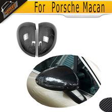 Carbon Fiber Car Auto Side Mirror Covers Caps Trim for Porsche Macan 2014 2015 Add On Rearview Mirror Covers Caps Shell Case 2024 - buy cheap