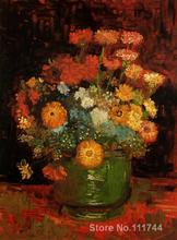 Vase with Zinnias Vincent Van Gogh famous paintings oil canvas reproduction High quality Hand painted 2024 - buy cheap