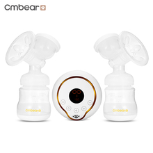Cmbear Electric Double Breast Pumps LCD Display Baby Milk Bottle Breast Enlargement Pump Automatic PP USB Breastfeeding 2024 - buy cheap