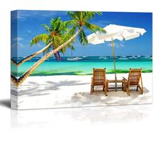 Modular Canvas Pictures Home Decor 1 Piece Tropical Vacation At The Beach Poster Prints Seascape Painting Living Room Wall Art 2024 - buy cheap