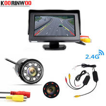 Koorinwoo 2.4G Wireless 4.3 Car Monitor Video System Car Rear View Camera Reversing Display RCA Input blind Safe BACK UP Assist 2024 - buy cheap