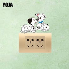 YOJA Cute Male and Female Spotte Decor Switch Wall Sticker Living Room Bedroom Personalized Colored 8SS0276 2024 - buy cheap