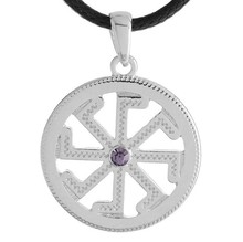 Colgante de cristal de símbolo nórdico Vintage collar de amuleto pagano de runas vikingas para hombres 2024 - compra barato