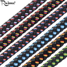 RUIMO-cuerda trenzada de cuero con bandera nacional, cordón de cuerda para pulsera artesanal, joyería artesanal, accesorios al por mayor, 8mm 2024 - compra barato