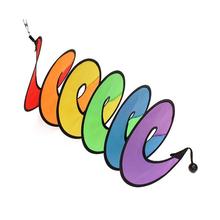 Tienda de campaña colorida de 24 pulgadas, molino de viento plegable de PVC en espiral, arcoíris, Spinner de viento, adornos de decoración de jardín para el hogar, juguetes clásicos 2024 - compra barato