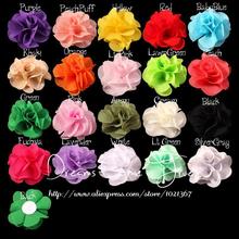 200pcs/lot 2.6" 20Colors Newborn Chic Soft Chiffon Flower Hair Clip Accessories For Baby Artificial Fabric Flowers For Heabands 2024 - buy cheap