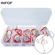 INFOF 5-pieces Carp Fishing Hooks Kit Bait Holder Spring Hook Feeder Fishing Hook Fishhook Carbon Steel 2024 - buy cheap