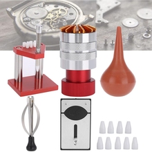 Kit de reparo de relógio 5 peças, pulverizador de ar de borracha conjunto manual abridor de caixa traseira relógio ferramenta de reparo do relógio relojoeiro