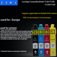 10pcs Compatible epson T1291  T1292 T1293  T1294 compatible ink cartridge for Epson printer 2024 - buy cheap