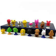 Figuras de acción de animales de dibujos animados para niños, Mini monstruo con ventosa, 10 unids/lote 2024 - compra barato
