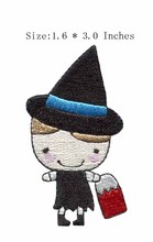 The little girl-Parche bordado de 3,0 "para ir a la bolsa roja, sombrero negro, compras 2024 - compra barato