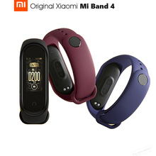 Оригинальный Смарт-браслет Xiaomi Mi Band 4, фитнес-браслет с цветным сенсорным экраном AMOLED 0,95 дюйма, управление музыкой, пульсометр, BT 2024 - купить недорого