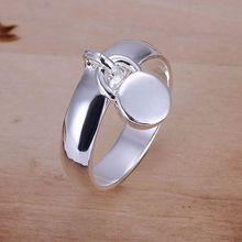 Hot Sale Free Shipping Silver Color Fine Jewelry Wholesale Wholesale Free Shipping Charm Fashion Round Lock Rings 2024 - buy cheap