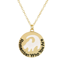 Lion King Simba Necklace Inspires Jewelry Remember Who You are Letters Choker Women Fashion Accessories 50cm+ link Chain Gift 2024 - buy cheap