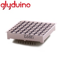 Glyduino-Módulo de visualización de ánodo común, matriz de puntos de 3,75mm, 8x8, 16 Pines, pantalla LED de luz roja 2024 - compra barato