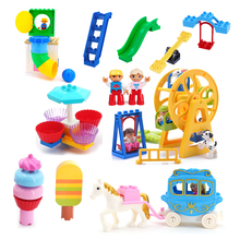 Patio de edificio grande de accesorio de tubería pastel montar Juguetes DIY juguetes de los niños regalo Compatible de gran tamaño de ladrillo 2024 - compra barato