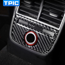 Automobiles Interior Accessories Carbon Fiber Rear Seat Cigarette Lighter Panel Car Sticker Trim Cover For Audi A3 S3 2014-2018 2024 - compre barato