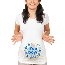Новинка 2019, модные детские футболки с забавным рисунком для женщин, повседневные рубашки с коротким рукавом, топы для беременных, лучший подарок для беременных 2024 - купить недорого