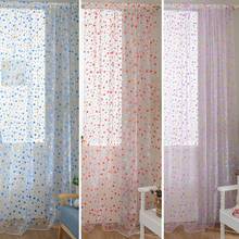 100cm x 200cm Curtain Polka Dots Drape Panel Sheer Scarf Valance Tulle Voile Door Room Window Curtains AA 2024 - buy cheap