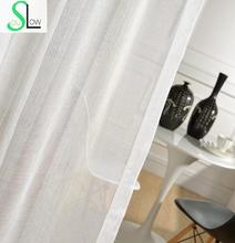 Special offer White Tulle Curtains Pastoral French Window Sheer Modern Curtain Living Room Tulle Bedroom Cortinas Kitchen 2024 - buy cheap