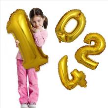 32inch Foil Number Gold Silver Balloon Big Wedding Happy Birthday Merry Christmas 2020 New Year Party Decoration Giant Digital 2024 - buy cheap