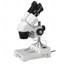 Microscópio Estéreo-AmScope Suprimentos Sharp Sharp Microscópio Stereo 10X-20X-30X-60X 2024 - compre barato