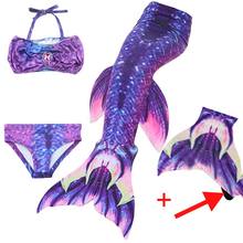 Hot Children Mermaid Tail can Add Monofin Kids Costumes Cosplay Swimming Mermaid Tail Mermaid Swimsuit Bikini Flipper for Girls 2024 - buy cheap
