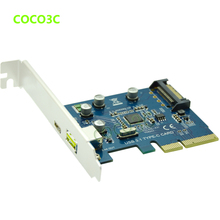 10 ГБ/сек. USB 3,1 Type C + USB порт быстрого изменения PCI-e 4x карты Настольный PCI Express для USB-C адаптера 2024 - купить недорого