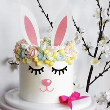 Omilut páscoa festa de aniversário coelho adorável bolo topper chá de fraldas menina decoração do bolo de casamento 2024 - compre barato