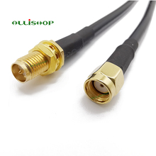 ALLISHOP-Cable WIFI RP-SMA hembra a RP SMA macho, extensión de adaptador de antena, Cable RG58, 1M 2024 - compra barato