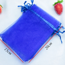 15x20cm 500pcs/lot Wholesale Royal Blue Organza Bags Wedding Decoration Pouches Cosmetics Jewelry Packaging Bags Nice Gift Bag 2024 - buy cheap