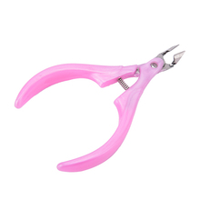 Stainless Steel +plastic Pink Nail Art Tool Nail Cuticle Nippers Clipper Edge Cutter Shear Manicure Trimmer Scissor 2024 - buy cheap